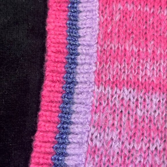 Lilly Pulitzer Tessalyn Wool Purple Pink Metallic Sweater Cardigan Sz M Preppy - Picture 5 of 13